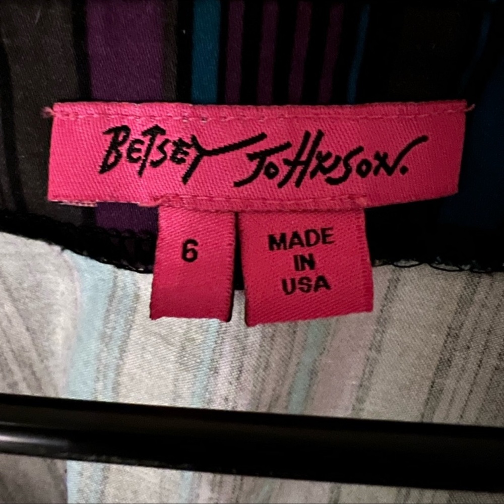 π«SOLDπ« Vintage Betsey Johnson Bustle Dress w/ Corset Tie - Picture 5 of 8